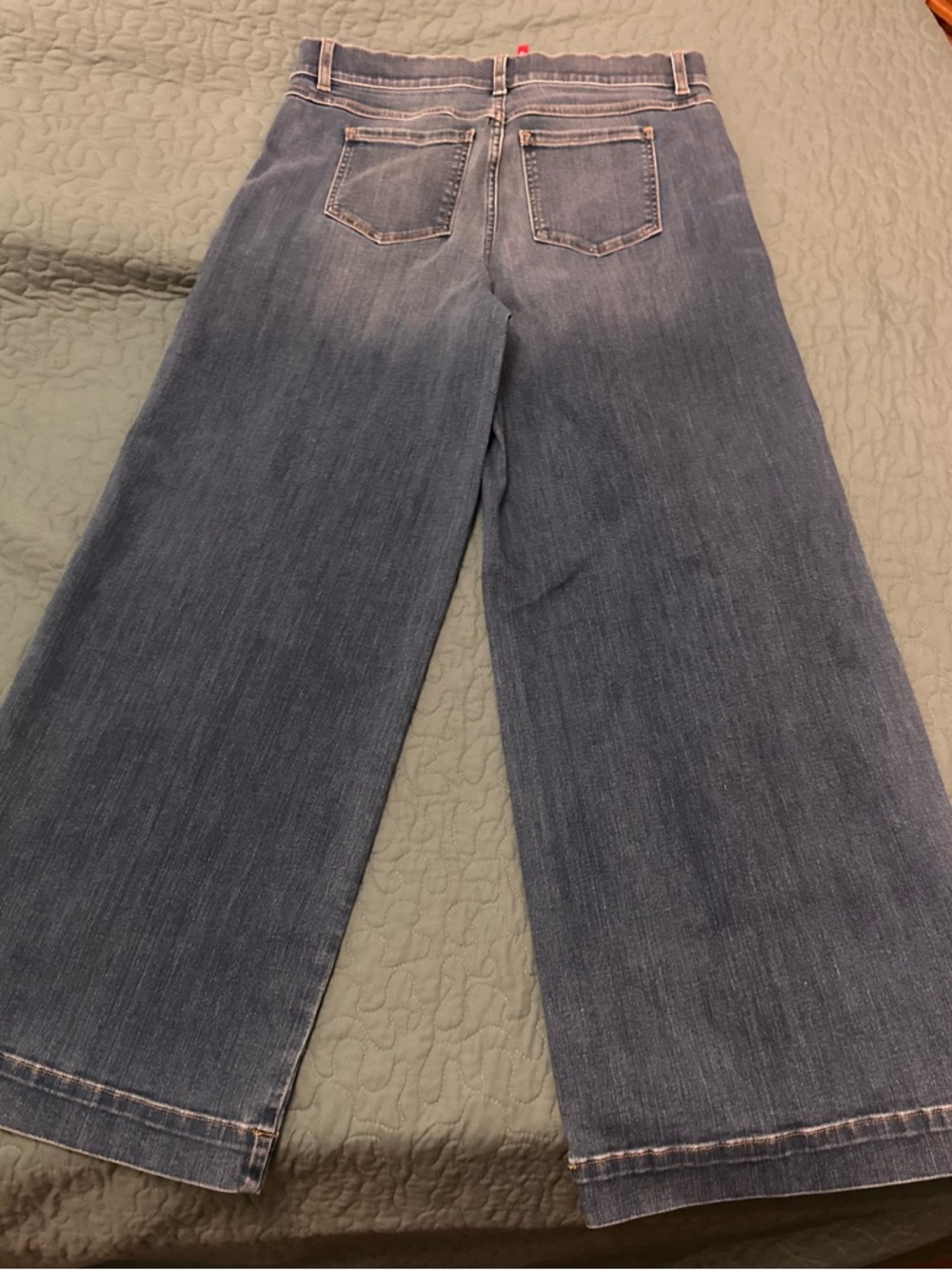 Spanx Wide Leg Women's Jeans in Faded Blue size L - Picture 2 of 6
